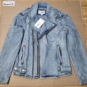 Fashion Nova Men's Denim Motor Jacket